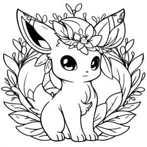 glaceon leafeon coloring page