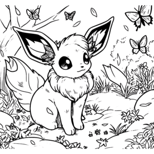 glacieon leafeon coloring page