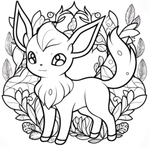 pokemon leafeon coloring pages