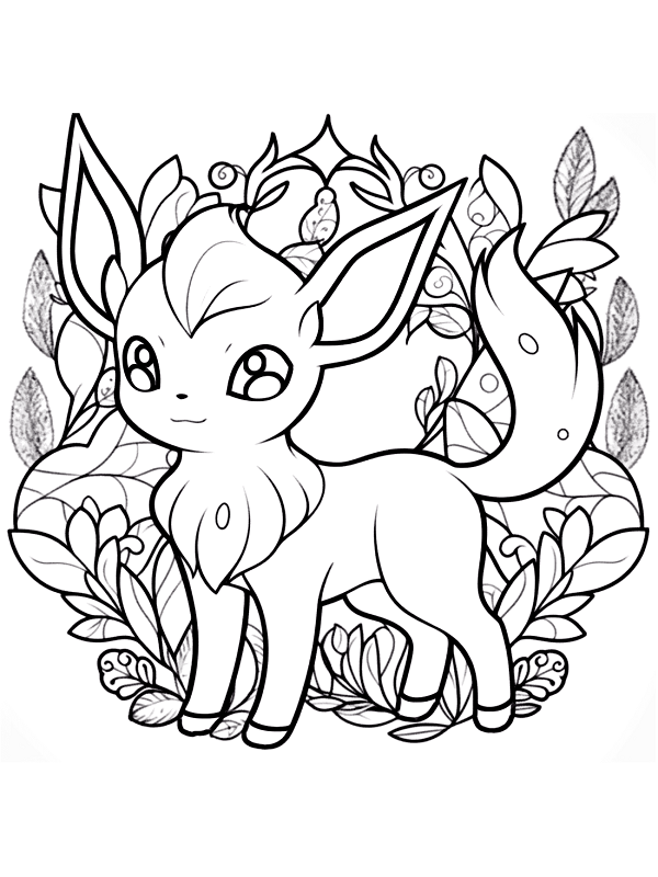 Pokemon Leafeon coloring pages
