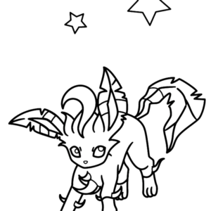 sweet leafeon coloring pages