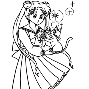 all sailor moon characters coloring page