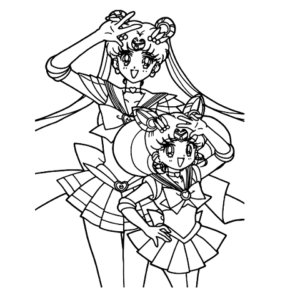 chibi sailor moon drawing coloring pages