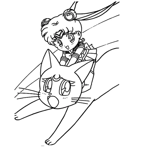 Coloring pages for kids Sailor Moon