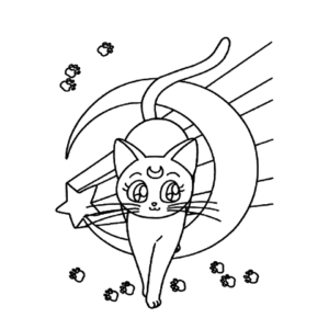 luna sailor moon coloring pages