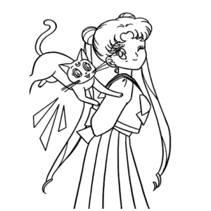 sailor moon characters coloring pages