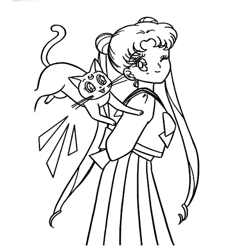 Sailor Moon characters coloring pages