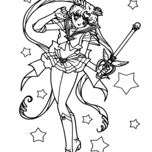 sailor moon coloring book pages