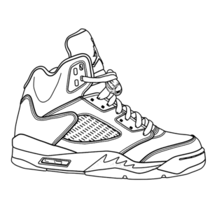A sport shoe coloring page