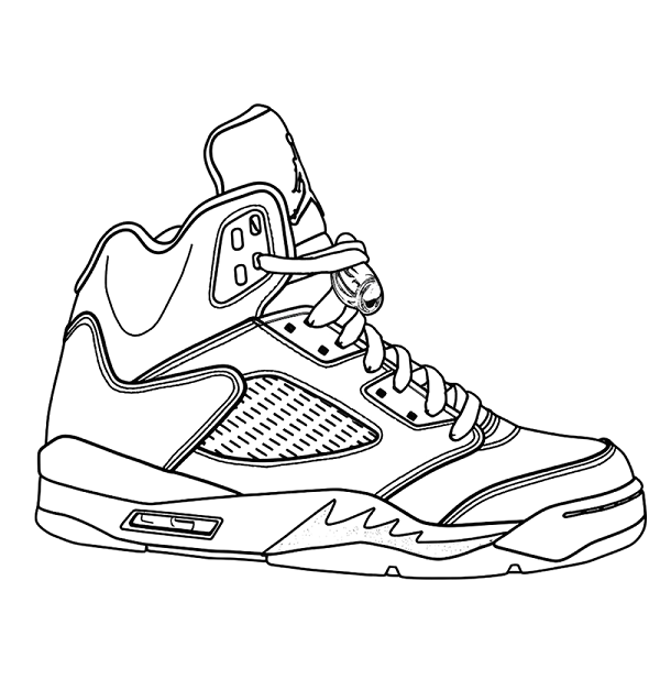 A sport shoe coloring page