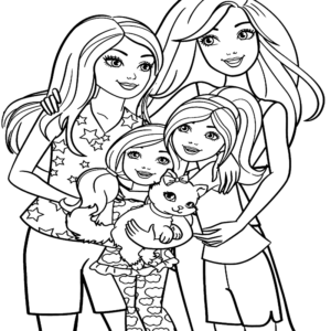 Adorable Barbies Page for Kids