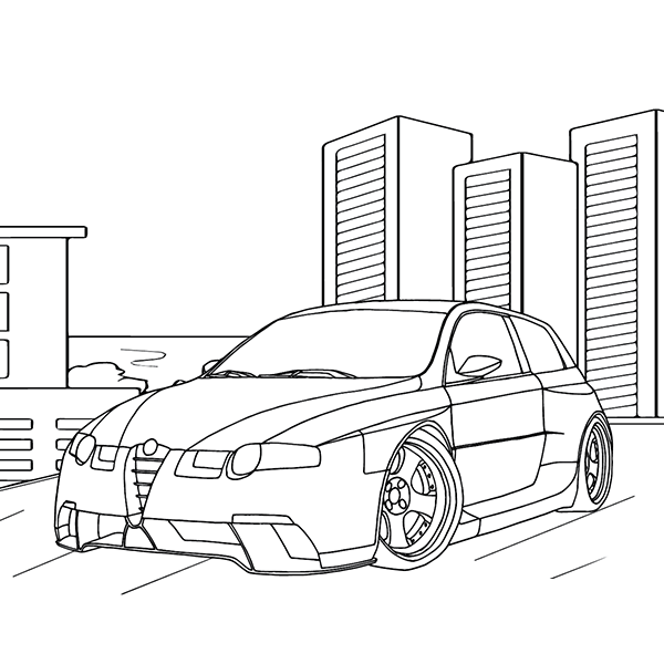 Alfa Romeo Drawing