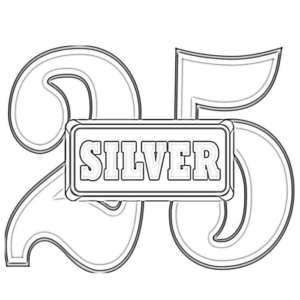 Anniversary 25 Silver Wedding