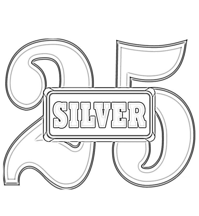 Anniversary 25 Silver Wedding