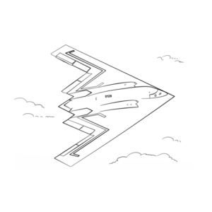 B-2 spirit coloring page
