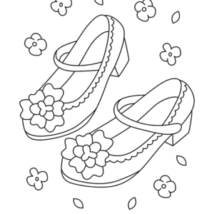 Baby shoes coloring picture