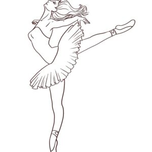 Ballerina Ballet Dancer Coloring Page