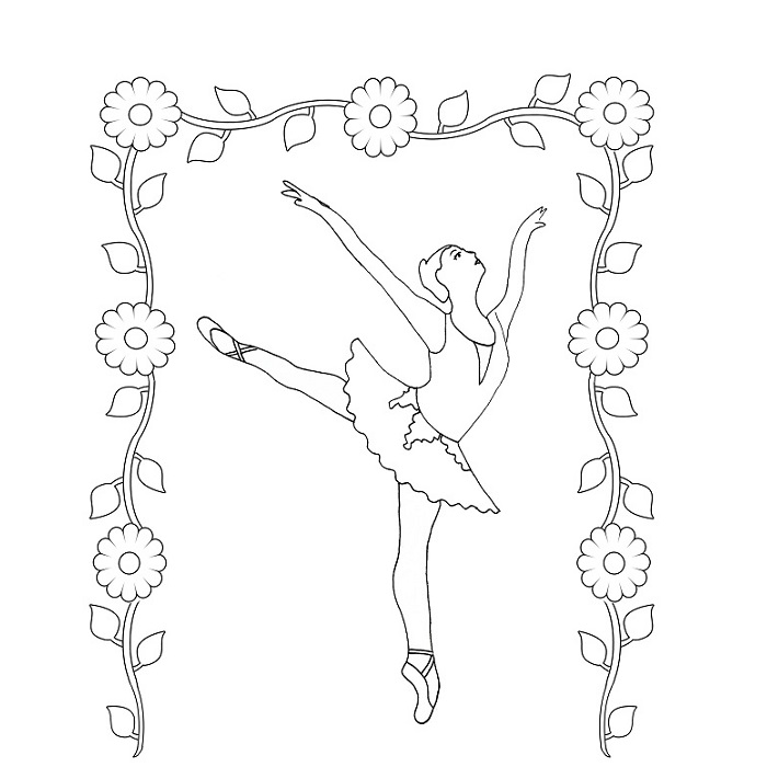 Ballet Dancer Coloring Pages to Print For Kid