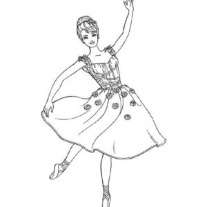 Barbie Ballerina Coloring Pages
