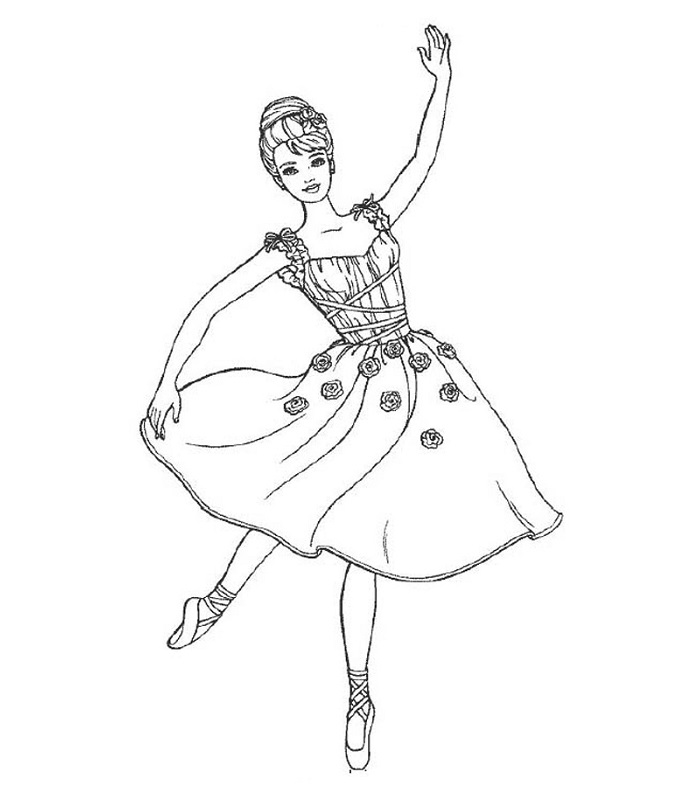 Barbie Ballerina Coloring Pages
