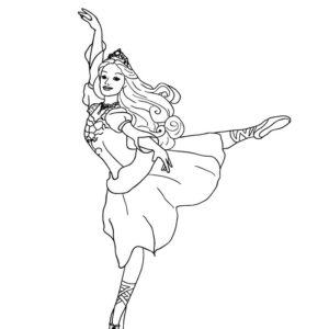Barbie Dancing Princesses Coloring Pages