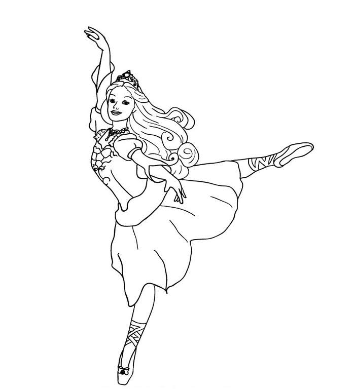 Barbie Dancing Princesses Coloring Pages