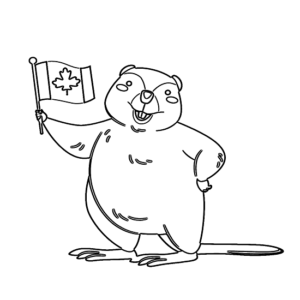 Beaver Canadian Flag