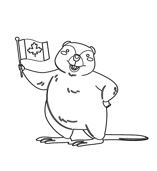 Beaver Canadian Flag