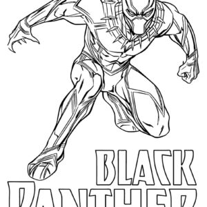Black Panther Coloring Page Free Printable