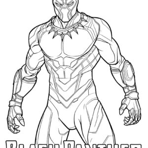 Black panther coloring Book