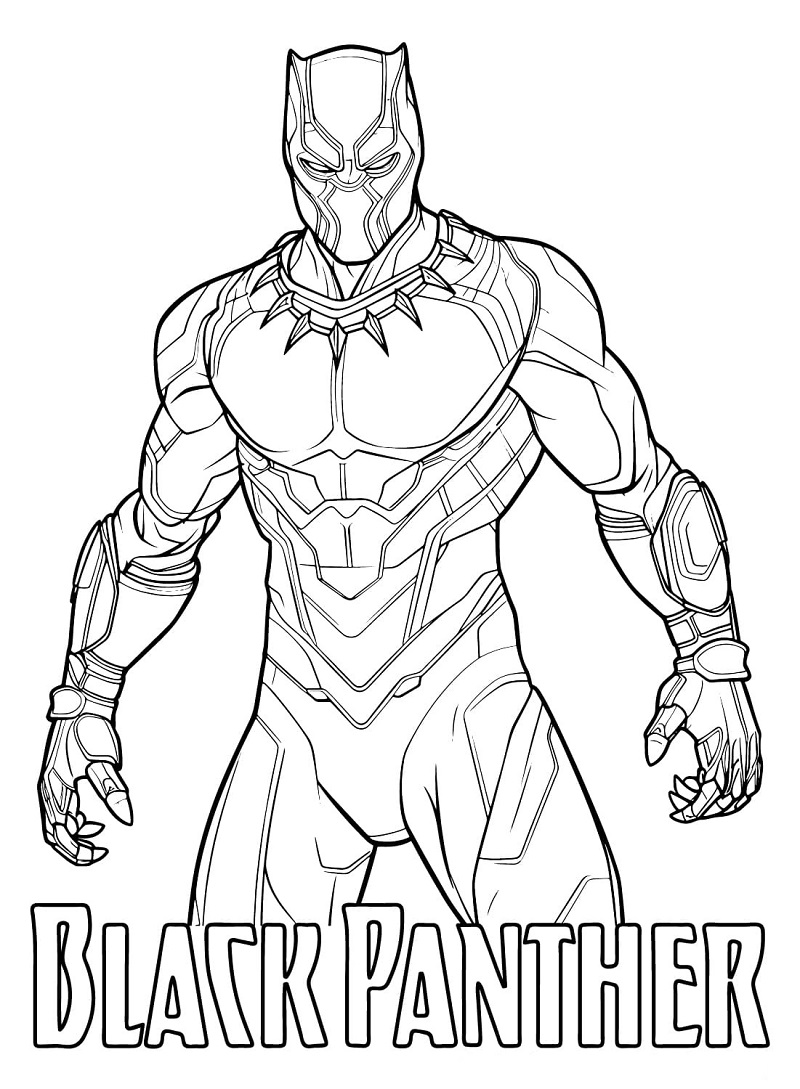 Black panther coloring Book