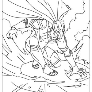 Black panther coloring page free download