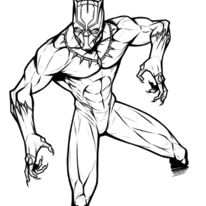 Black panther coloring sheet