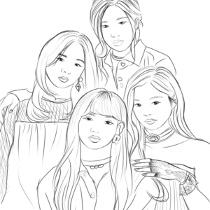 Blackpink drawing for kids