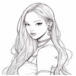 Blackpink jennie coloring pages