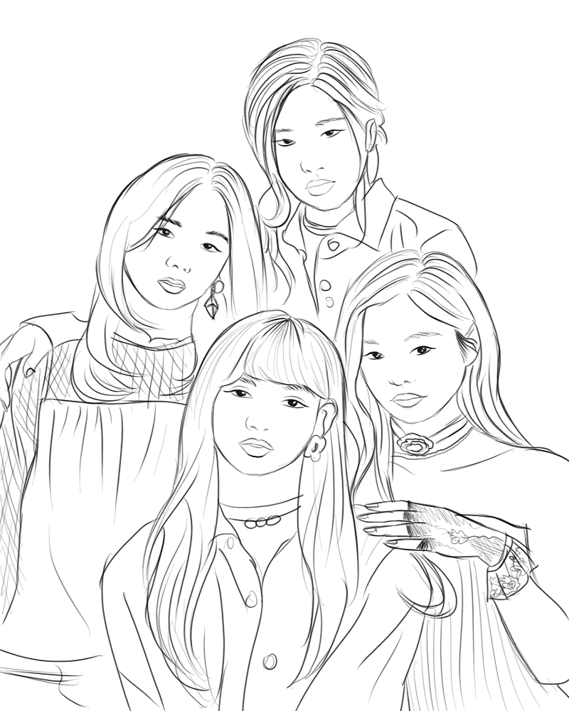Blackpink drawing for kids