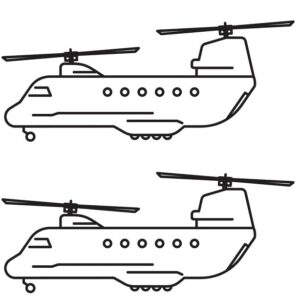 Boeing ch 47 chinook coloring pages printable