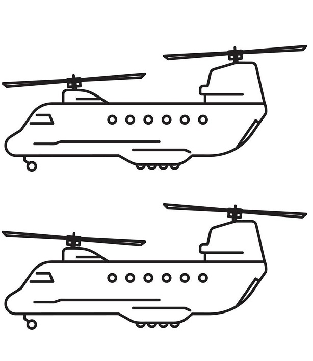 Boeing ch 47 chinook coloring pages printable
