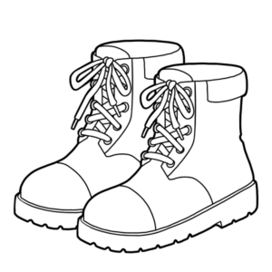 Boots coloring page