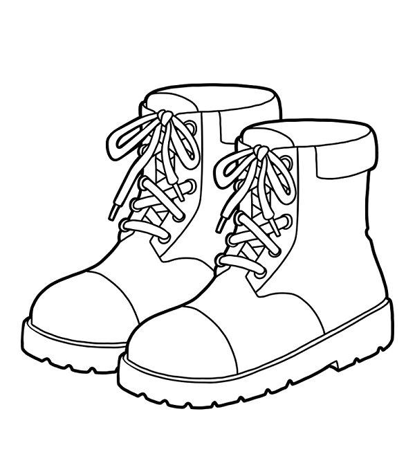 Boots coloring page