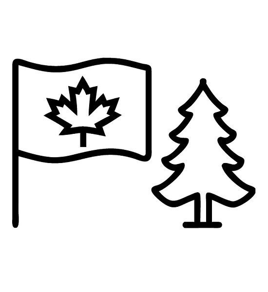 Canada flag coloring page printable