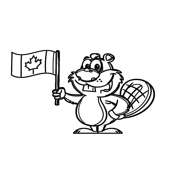 Cartoon Canadian Flag