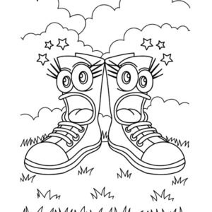 Cartoon Scared Shoes