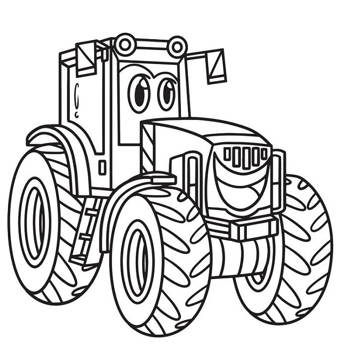 Cartoon Tractor drawing