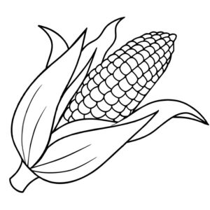 Corn coloring pages printable pdf free