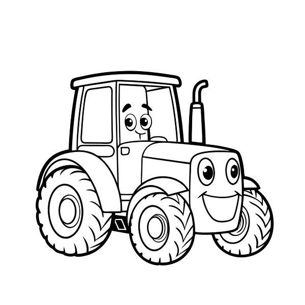 Cute Tractor drawing