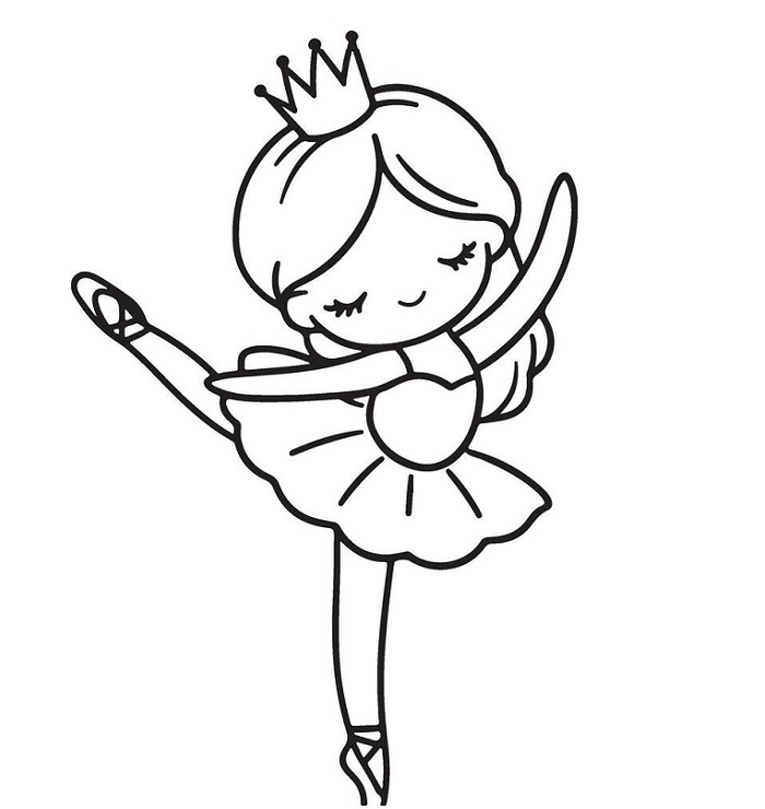 Cute ballet coloring pages