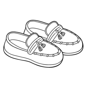 Cute shoe coloring page