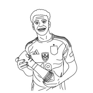 Drawing Lamine Yamal of Euro 2024