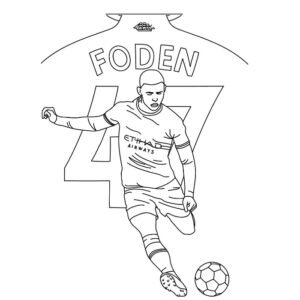 Drawing Phil Foden Soccer Player